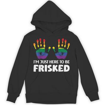 Embarrassing Airport Gag Exchange I'm Just Here To Be Frisked Tsa Embarrassing Vacation Hoodie - Thegiftio UK