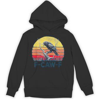 F-Caw-F Raven Crow Vintage Gothic Bird Pun Hoodie - Thegiftio UK