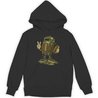 Football Drip Camo Boys Football Ice Cream Youth Game Day Hoodie - Thegiftio UK