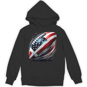 Football Usa American Flag Colorful 4Th Of July Patriotic Hoodie - Thegiftio UK