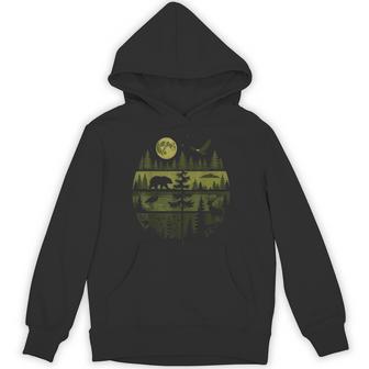 Forest Retro Nature Wildlife Outdoor Hoodie | Mazezy