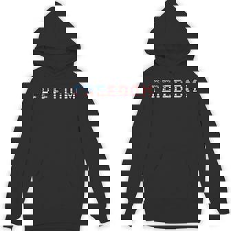 Freedom Black Text Minimalist Bold Typography Graphic Hoodie - Monsterry