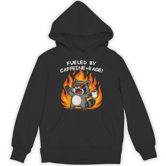 Fueled By Caffeine Rage Sayings Hoodie - Thegiftio UK