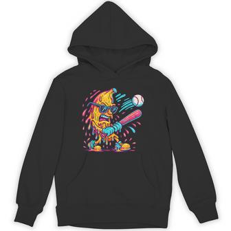Banana Swinging Baseball Ice Cream Drip Boys Hoodie - Thegiftio UK