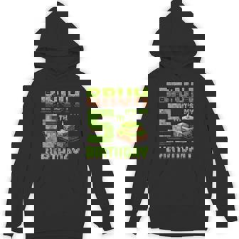 Birthday Boy Bruh It's My 5Th Birthday Game Pixel Hoodie - Thegiftio