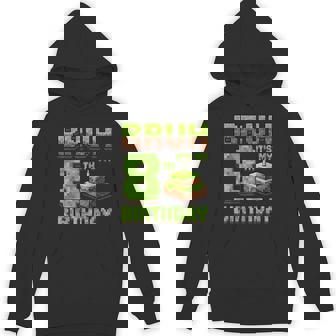 Birthday Boy Bruh It's My 8Th Birthday Game Pixel Hoodie - Thegiftio