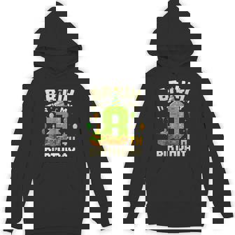 Birthday Boy Bruh It's My 8Th Birthday Game Pixel Hoodie - Monsterry