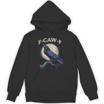 Black Crow F-Caw-F Crow Lover Hoodie - Thegiftio UK