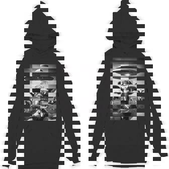 Cow Abduction By Ufo Selfie Hilarious Alien Meme Hoodie - Thegiftio UK