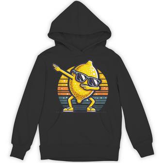 Dab Lemon Dancing Dabbing Retro Fruit Hoodie - Thegiftio UK