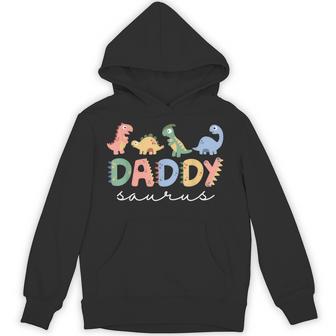 Daddysaurus T Rex Dinosaur Dad Daddy Saurus Family Hoodie - Thegiftio UK