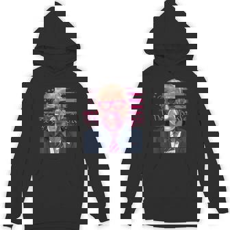 Donald Trump Bubble Gum Pink 4Th Of July American Flag Hoodie - Monsterry