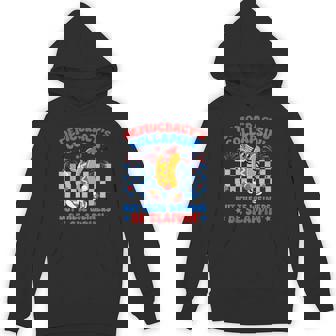 Hot Dog Democracy's Collapsing 4Th July Protest Trump Hoodie - Monsterry