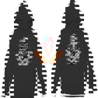 Patriotic Dachshund 4Th Of July Hotdog American Flag Hoodie - Thegiftio UK