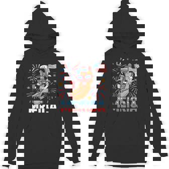 Patriotic Hotdog 'Merica Style 4Th Of July Bbq Humor Hoodie - Thegiftio UK