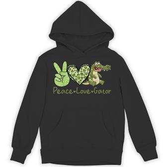Peace Love Gator Cute Costume Animal Lover Alligator Hoodie - Thegiftio UK