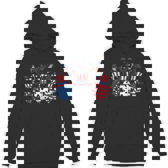 Pickleball Fireworks American Usa Flag 4Th Of July Hoodie - Thegiftio UK