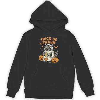 Raccoon Trick Or Trash Halloween Hoodie - Thegiftio UK