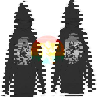 Sasquatch Beer Lover Retro Sun Hoodie - Thegiftio UK