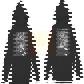Smoking Cat Cigarette Kitty Gen Z Meme Cat Lover Hoodie | Mazezy