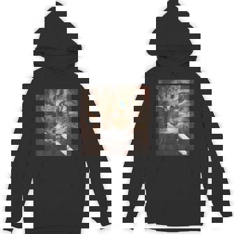 Smoking Cat Meme Hoodie - Monsterry