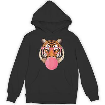 Tiger Glasses Blowing Bubble Gum Cute Tiger Hoodie - Thegiftio UK