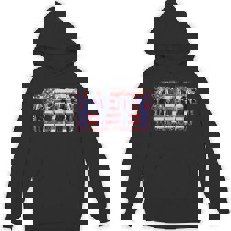 Trump Dancing On Us FlagRetro Trump Dance 4Th Of July Hoodie - Monsterry