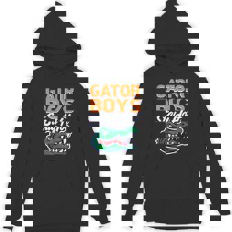Gator Boys Stay Hot Bold Retro Alligator Graphic Hoodie | Mazezy