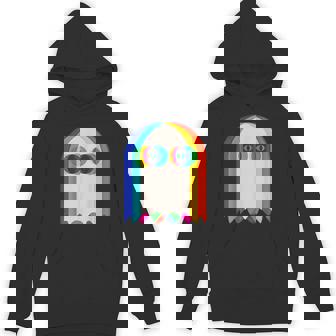 Ghost Trippy Vaporwave Halloween Techno Rave Edm Hoodie | Mazezy