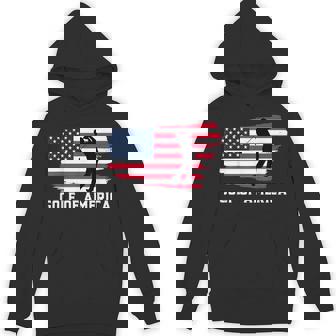 Golf Of America Patriotic Usa Flag Gulf Pun Hoodie - Thegiftio