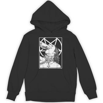 Gothic Choked Up Unholy Nun Satan Baphomet Spooky Halloween Hoodie - Thegiftio
