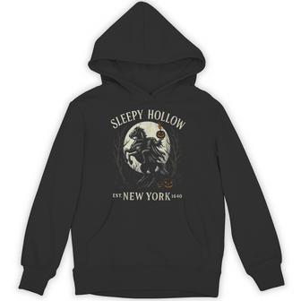 Gothic Sleepy Hollow Spooky Pumpkin Bookish Halloween Hoodie - Thegiftio
