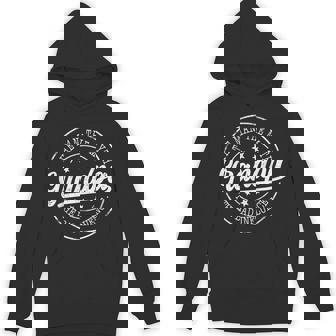 Grandpa The Man The Myth The Bad Influence Emblem Hoodie - Thegiftio UK