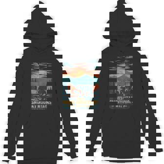 Great Smoky Mountains Bear Nature Retro Sunset Hoodie - Thegiftio