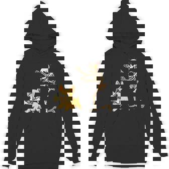 Halloween Dog Skeleton Chasing French Bulldog Hoodie | Seseable FR