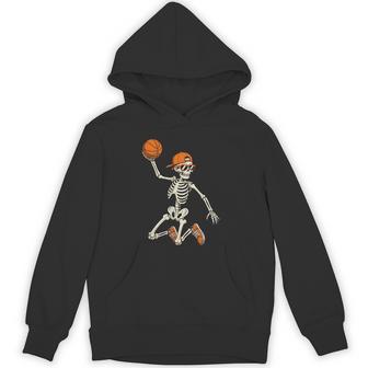 Halloween Skeleton Basketball For Ns Boys Men Hoodie - Thegiftio UK