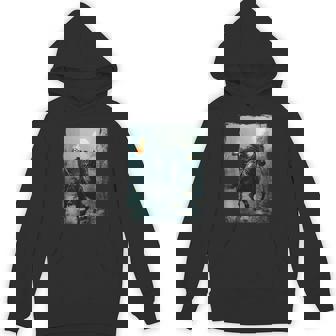 Headless Horseman Pumpkin Face Halloween Horror Vintage Hoodie - Monsterry