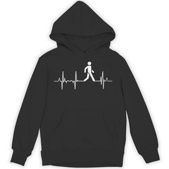 My Heart Beats For Track Walking Heartbeat Hoodie - Thegiftio UK