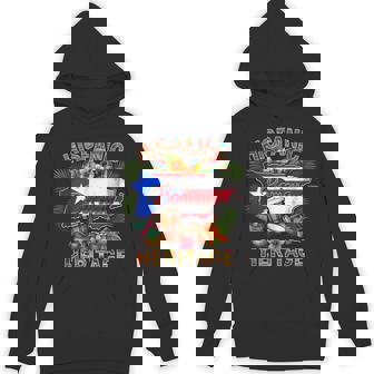 Heritage Puerto Rico Hispanic Boricua Flag Month Tree Roots Hoodie - Monsterry