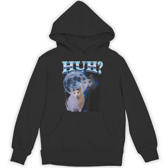 Huh Dank Cat Meme Ugly Goofy Ahh Cats Stupid Hoodie - Thegiftio UK