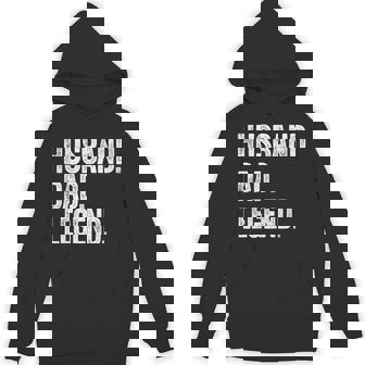 Husband Dad Legend Vintage Distressed Bold Husband Graphic Hoodie - Monsterry