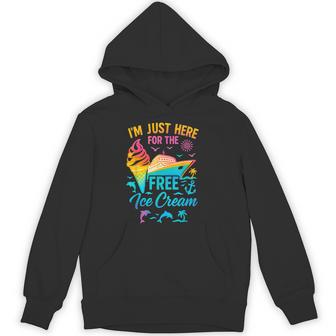 I'm Just Here For The Free Ice Cream Family Cruise Trip Hoodie - Thegiftio