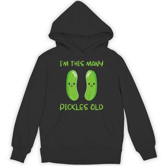 I'm This Many Pickles Old 2Nd Birthday 2 Years Old Bday Hoodie - Thegiftio UK