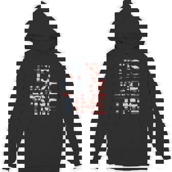 It's Lake Time Patriotic American Flag Usa 4Th Of July Hoodie - Monsterry
