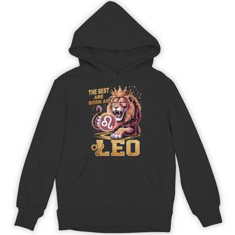 July August Birthday Lion The Best Born As Leo Zodiac Hoodie - Thegiftio UK