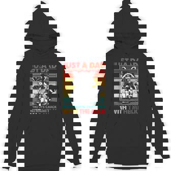 Just A Dad Who Always Came Back Fathers Day Funnu Retro Hoodie - Thegiftio UK
