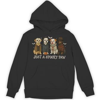Just A Spooky Paw Dog Halloween Characters Hoodie - Thegiftio