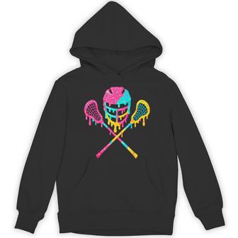 Lacrosse Drip Lax Helmet Ice Cream Sticks Hoodie - Thegiftio UK