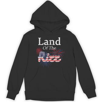 Land Of The Rizz Patriotic Fireworks Celebration Hoodie - Thegiftio UK