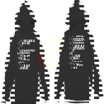 Legend Husband Dad Papa Vintage American Flag Fathers Day Hoodie - Thegiftio UK